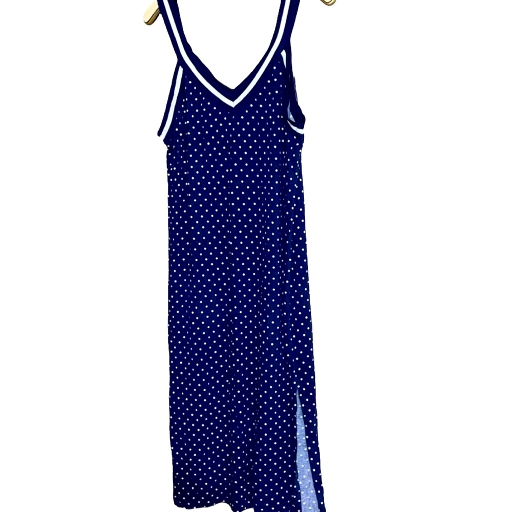 Lauren Ralph Lauren Midi Navy Polkadot